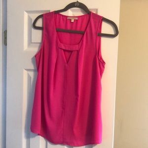 Skies Are Blue hot pink sleeveless top